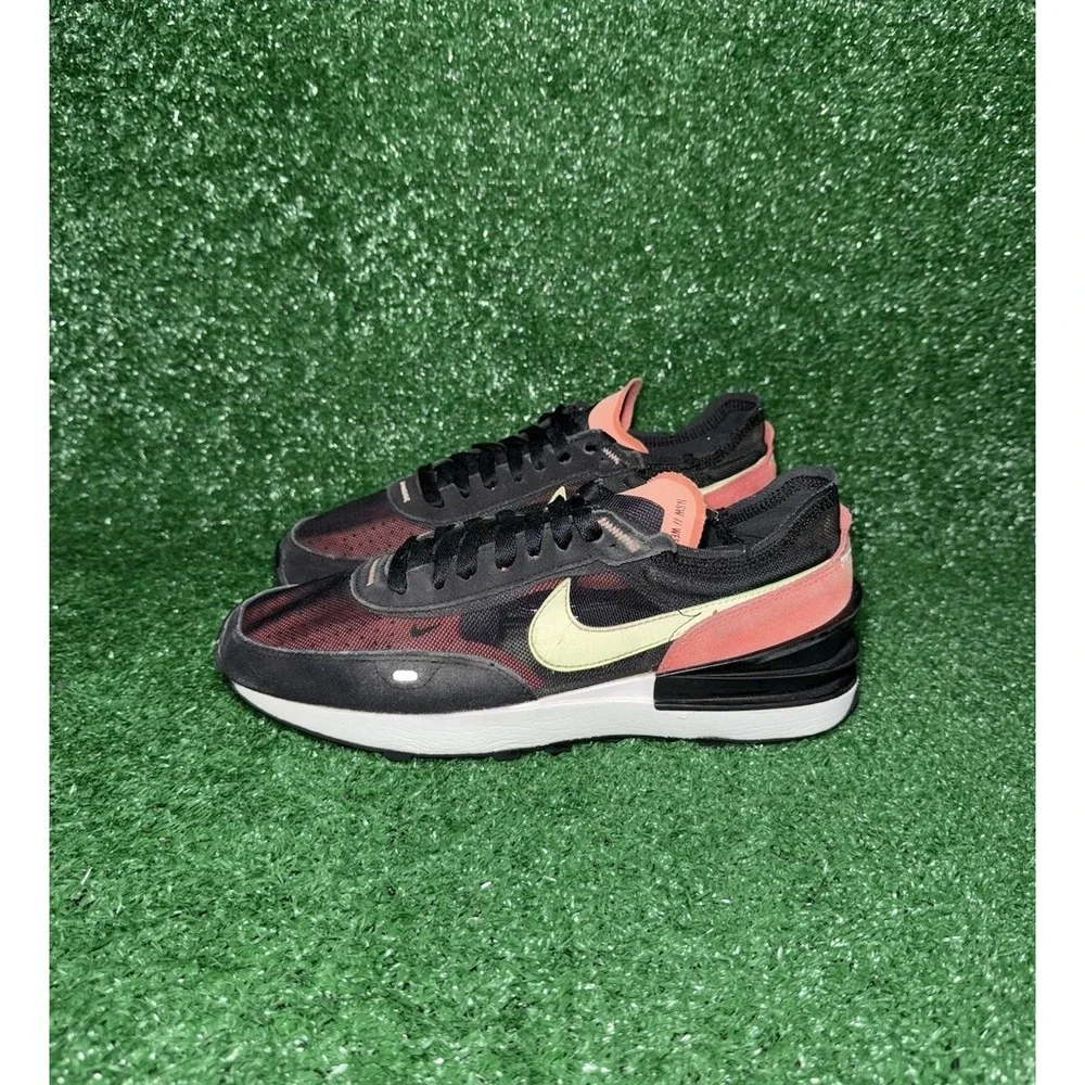 Nike Shoes Womens Size 8 Black Red Waffle Sneakers Lifestyle Casual Athletic Gym
